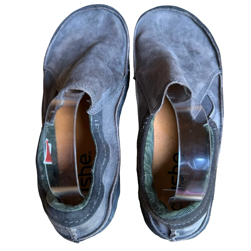 Cushe Dawn Patrol Slipper Dark Gray Raw Leather Slip On Loafers Shoes sz 9